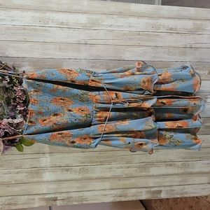 Adorable floral layered mini dress